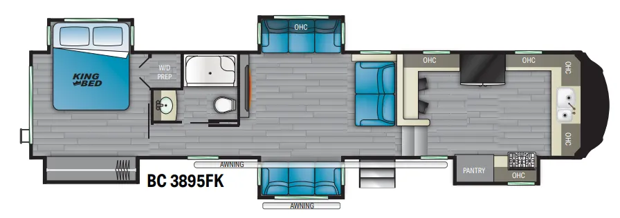 Heartland Big Country 3895FK floor plan