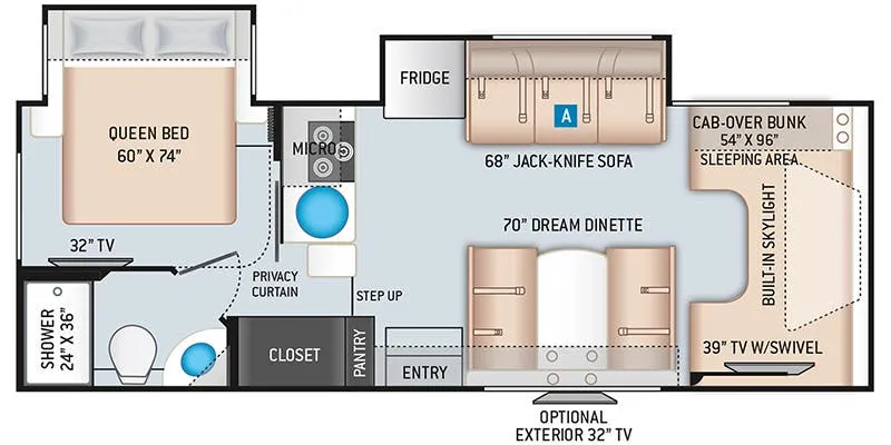 2023 Thor Motor Coach Quantum LC LC26 floor plan