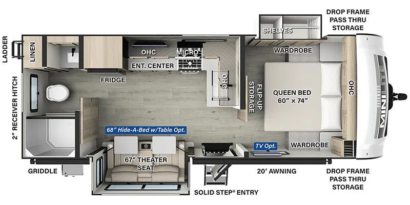 2025 Forest River Rockwood Mini Lite 2518S - Floor plan