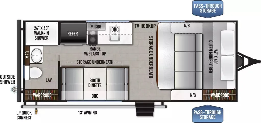 2024 EAST TO WEST silverlake LE 16RBLE floor plan
