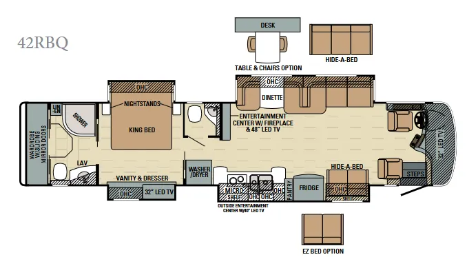 2013 Entegra Coach Anthem 42RBQ - Floor plan