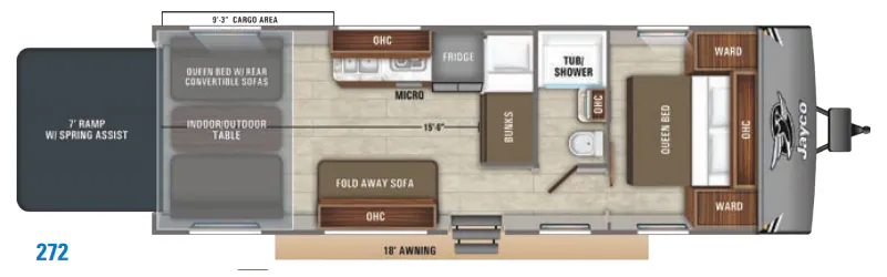 Jayco Octane Super Lite 272 floor plan