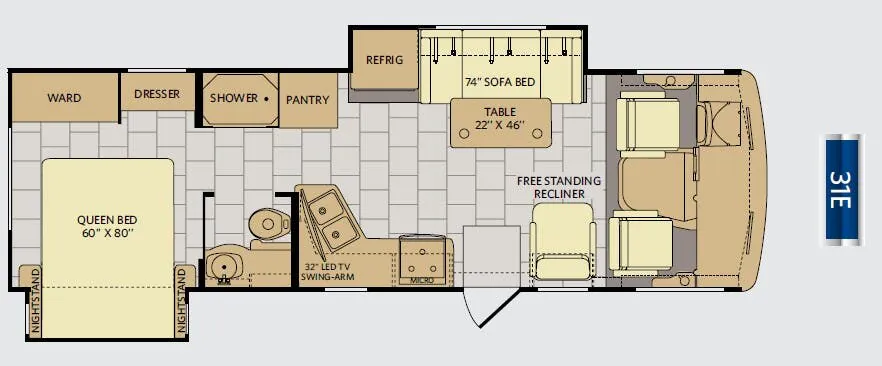 Fleetwood Terra SE 31E floor plan