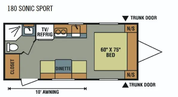 Venture RV Sonic Sport 180 floor plan