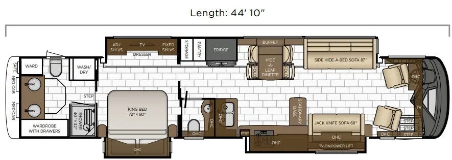 Newmar Essex 4569 floor plan
