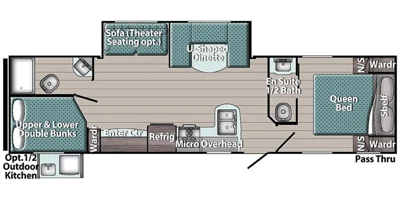Gulf Stream Conquest Lite Ultra Lite 285DB floor plan