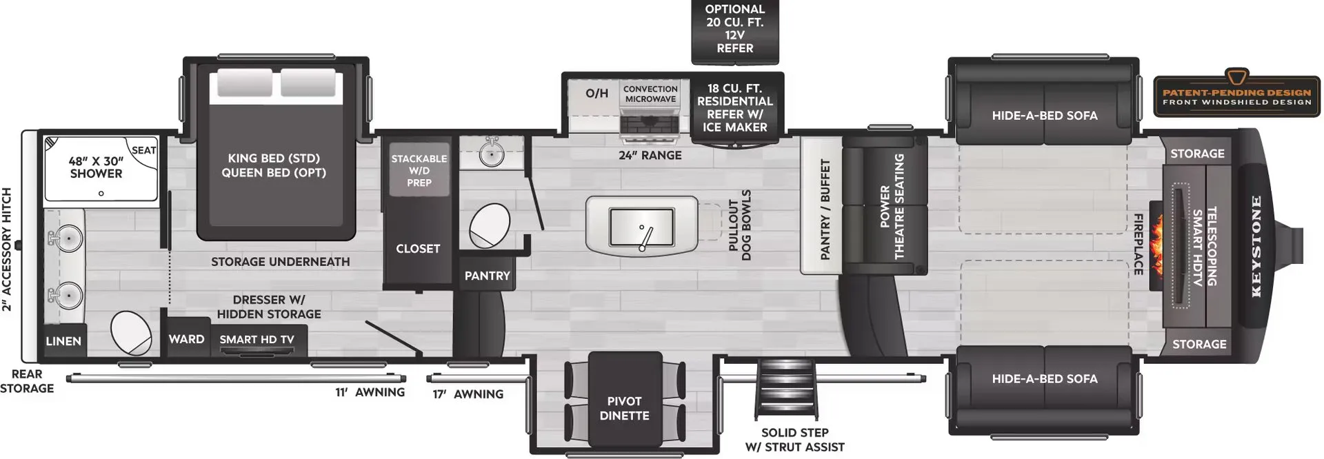 2026 Keystone Montana 3761FL - Floor plan