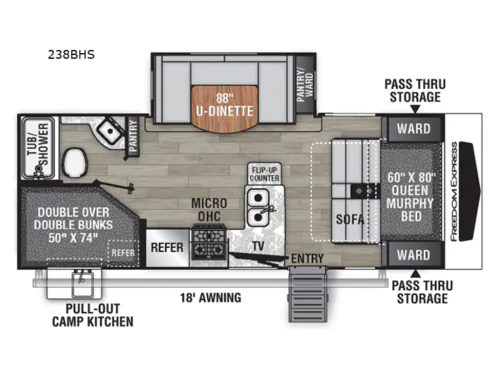 2022 Coachmen Freedom Express Ultra Lite 238BHS - Photo 3