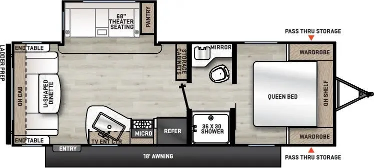 2026 Forest River Aurora Light 23MKS - Floor plan