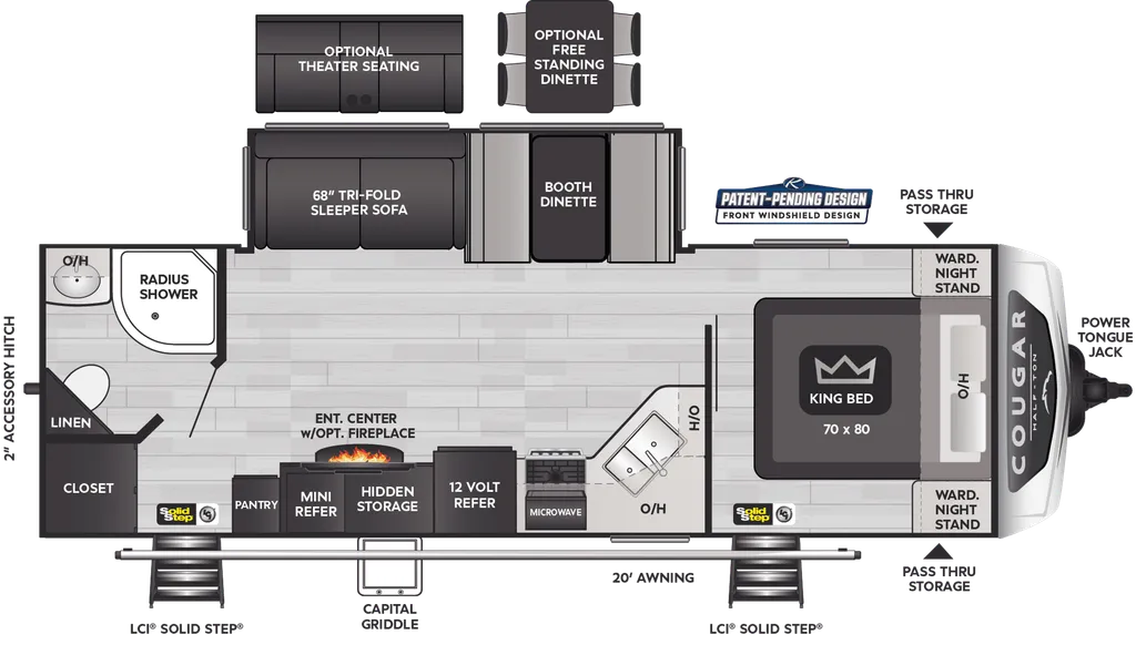 2024 Keystone Cougar Half-Ton 26RBSWE floor plan