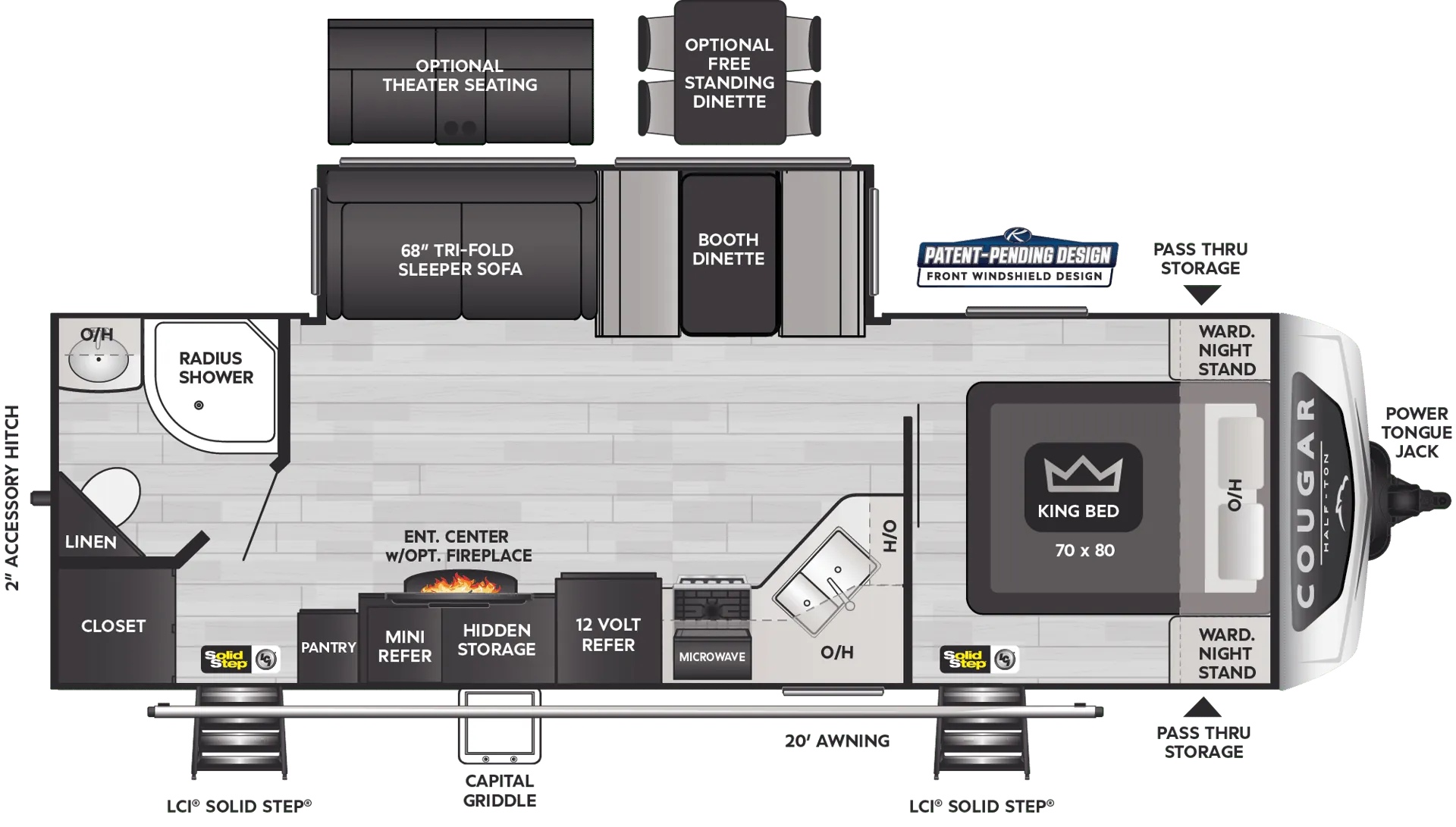 2024 Keystone Cougar Half-Ton 26RBSWE - Floor plan
