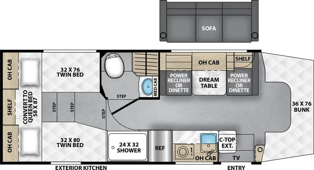 2027 Coachmen Cross Trail EV 26TB floor plan