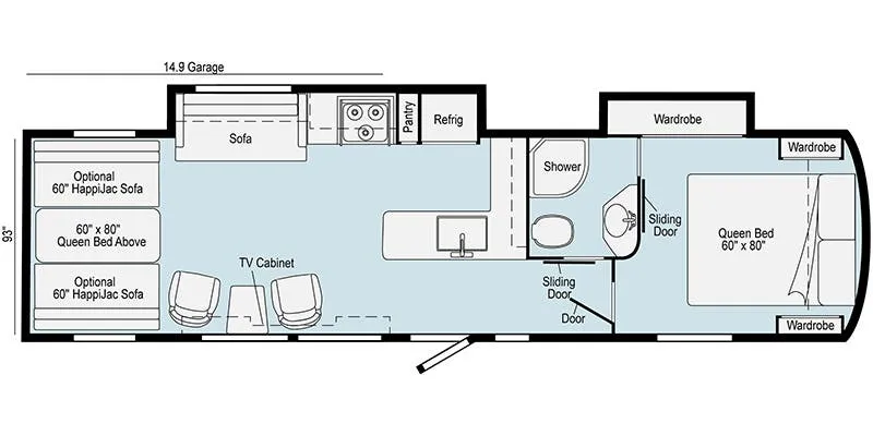 2021 Coachmen Northern Spirit XTR 1840RBX - Floor plan