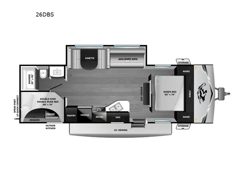 2026 Open Range Open Range Colt 26DBS floor plan