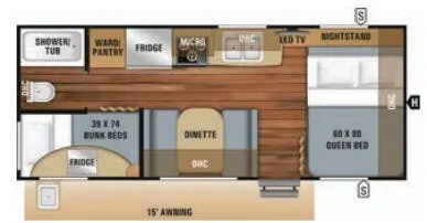 Jayco Jay Feather 20BH floor plan