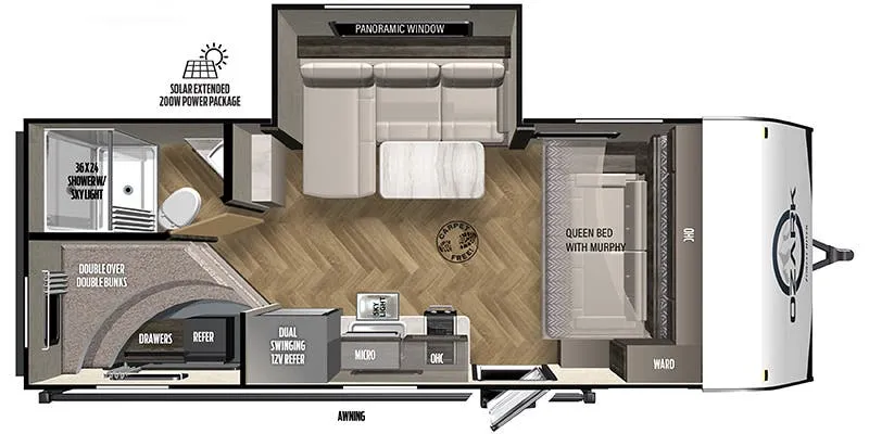 2024 Forest River Ozark 1680BSK - Floor plan