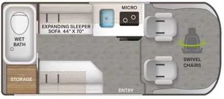 2026 Thor Motor Coach Rize 18G floor plan