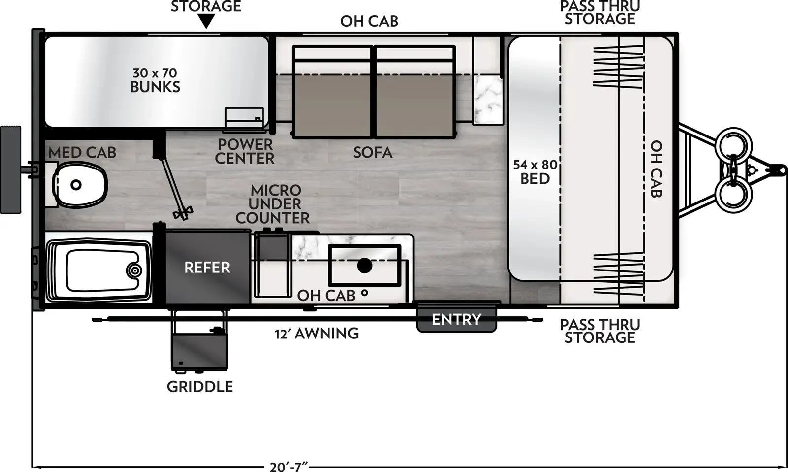 2025 Coachmen Apex Nano 184BH - Floor plan