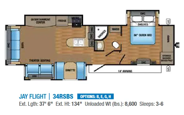 Jayco Jay Flight 34RSBS floor plan