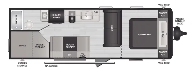 2024 Keystone Hideout Sport 240BH - Floor plan