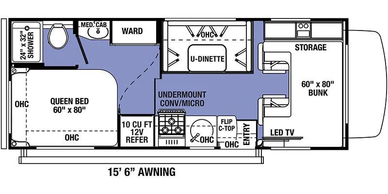 Forest River Sunseeker 2350 LE floor plan