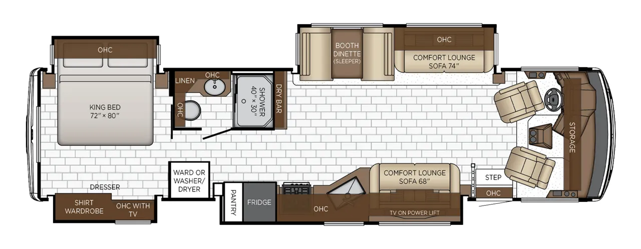 Newmar Bay Star 3626 floor plan