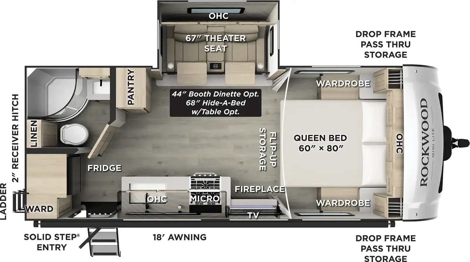 2026 Forest River Rockwood Mini Lite 2205S - Floor plan