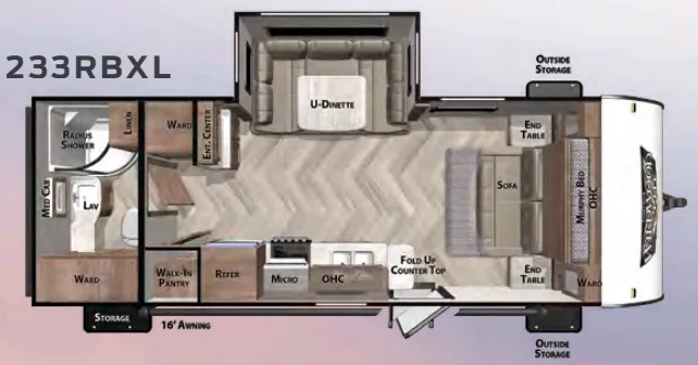 Forest River Wildwood X-Lite 233RBXL floor plan