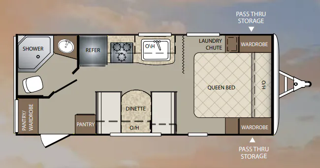 Keystone Bullet 204RBSWE floor plan