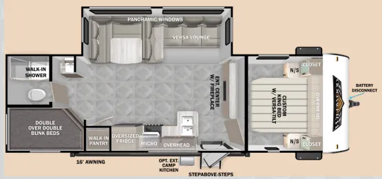 2017 Forest River Wildwood 28DBUD - Floor plan