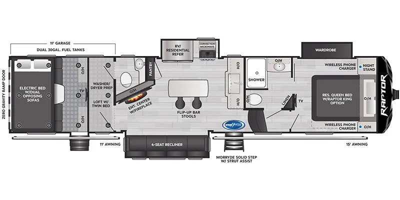 Keystone Raptor 356 floor plan