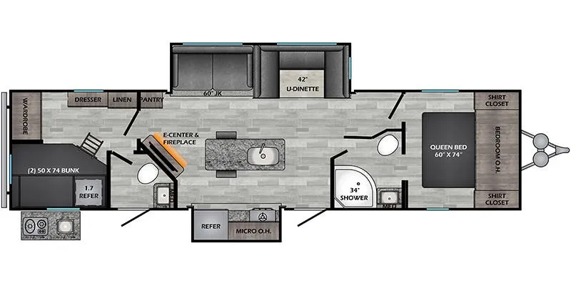 CrossRoads Zinger ZR330BH floor plan