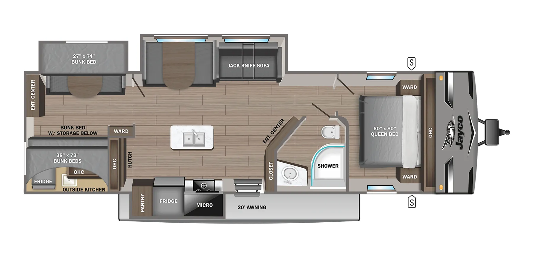 Jayco Jay Flight 331BTS floor plan
