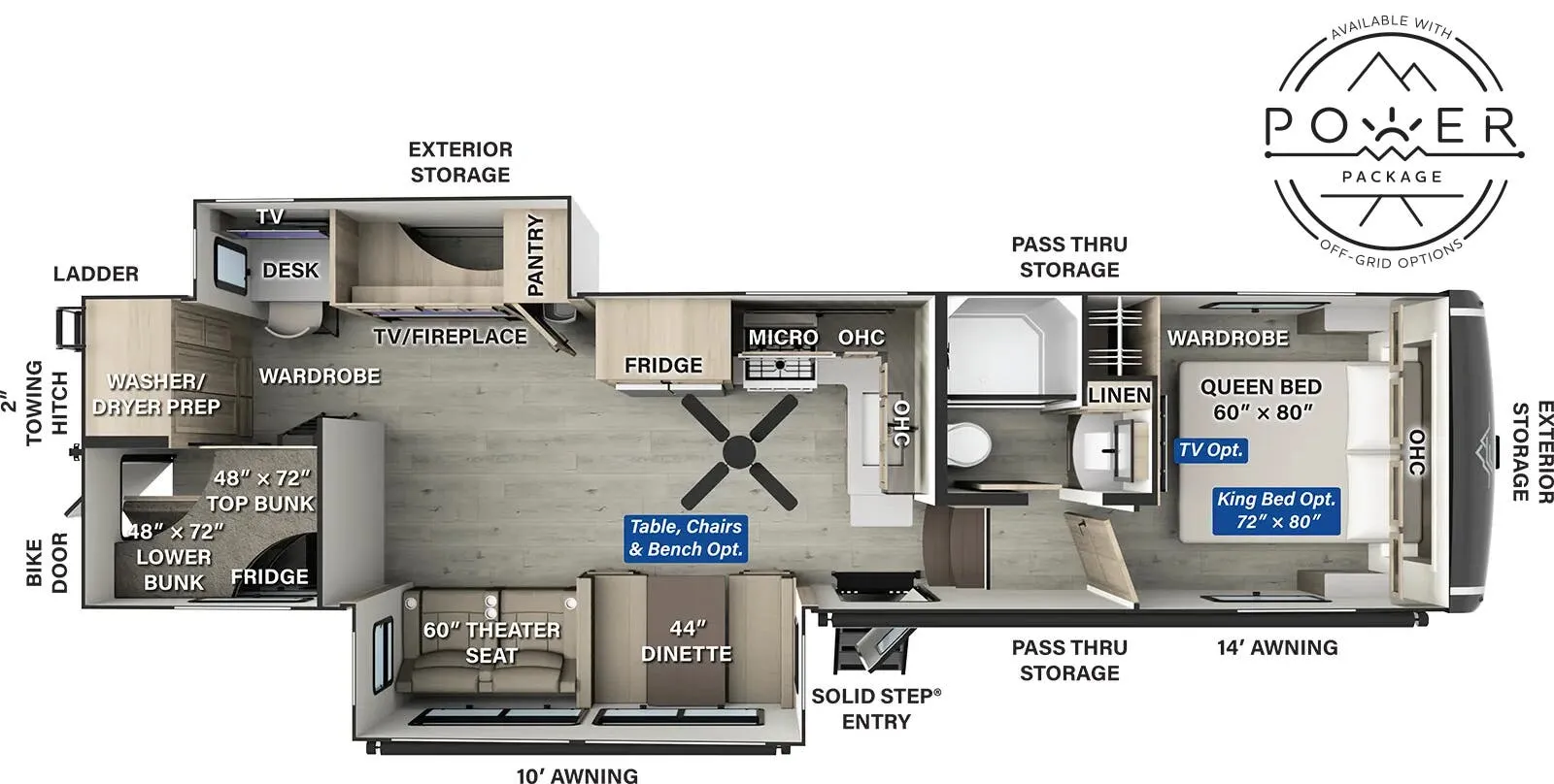 Forest River Flagstaff Classic F378BH floor plan