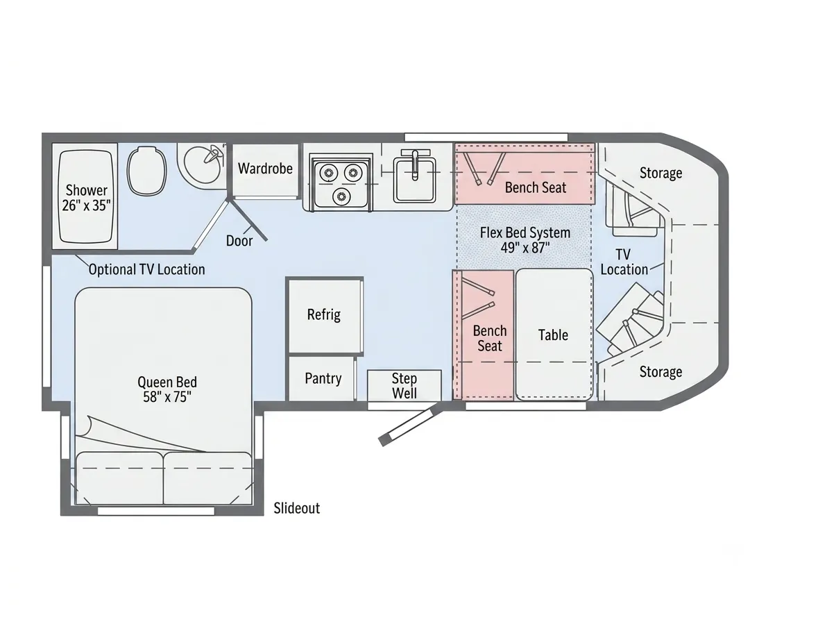 Winnebago Fuse 23T floor plan