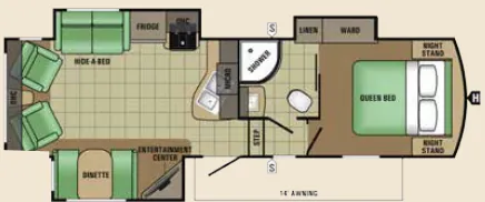 Starcraft Solstice Super Lite 27RLS floor plan