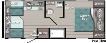 Gulf Stream Conquest Lite Super Lite 19RD floor plan