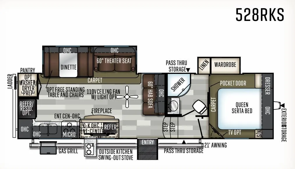 Forest River Flagstaff Super Lite 528RKS floor plan