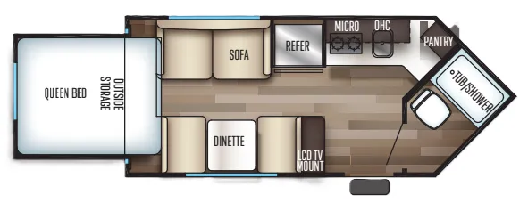 Forest River Cherokee Wolf Pup 15SW floor plan