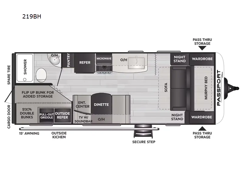 2023 Keystone Passport SL 219BH - Photo 3