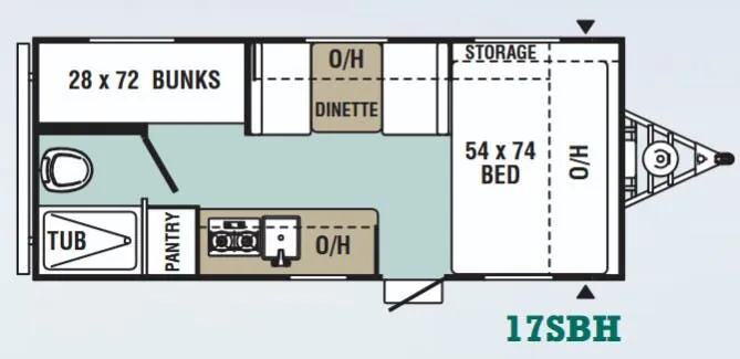 Forest River Viking Saga 17SBH floor plan