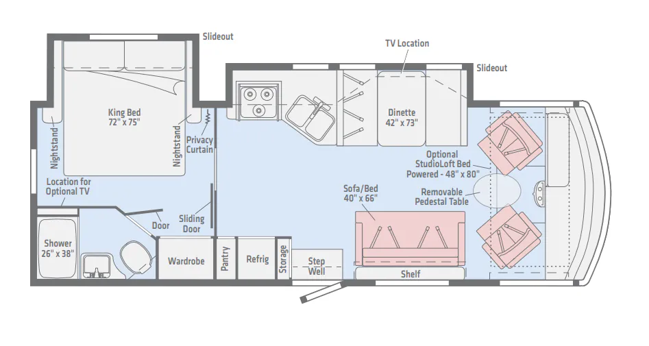 Winnebago Sunstar 27PE floor plan