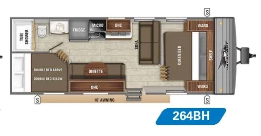 Jayco Jay Flight SLX 8 264BH floor plan