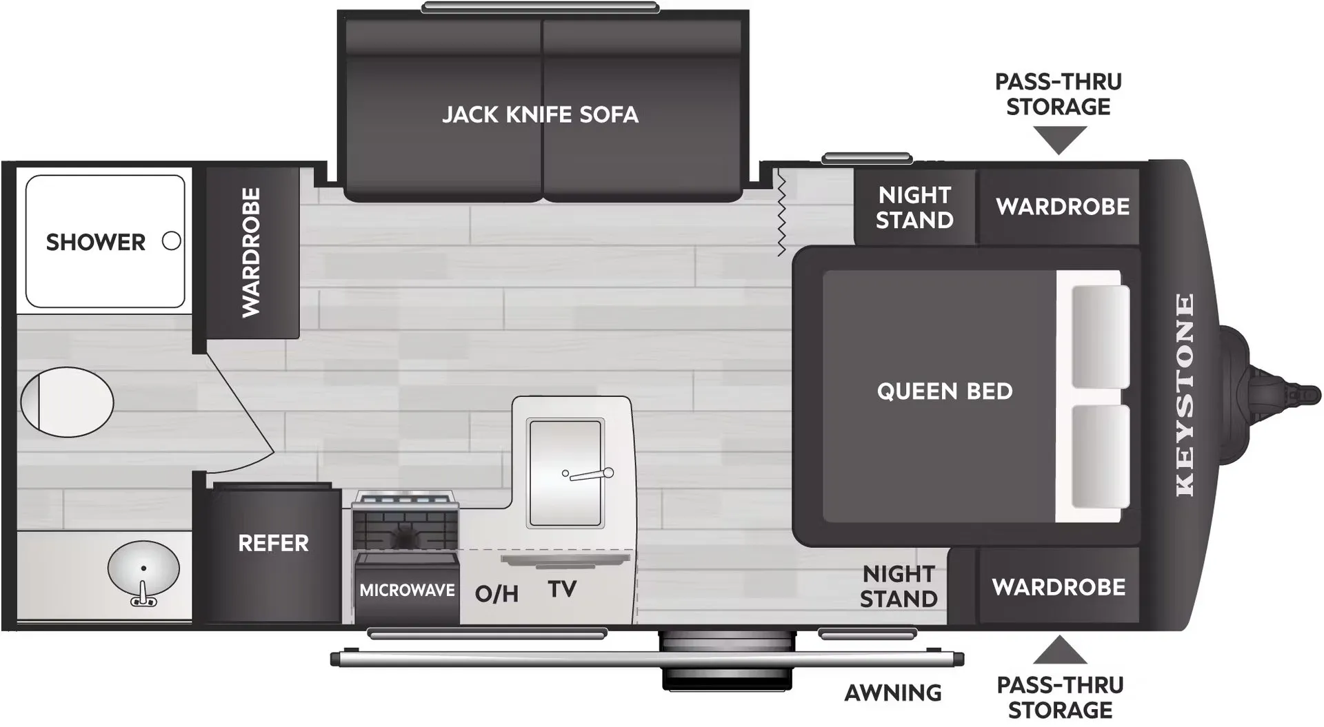 Keystone Bullet Classic 1840RBWE floor plan
