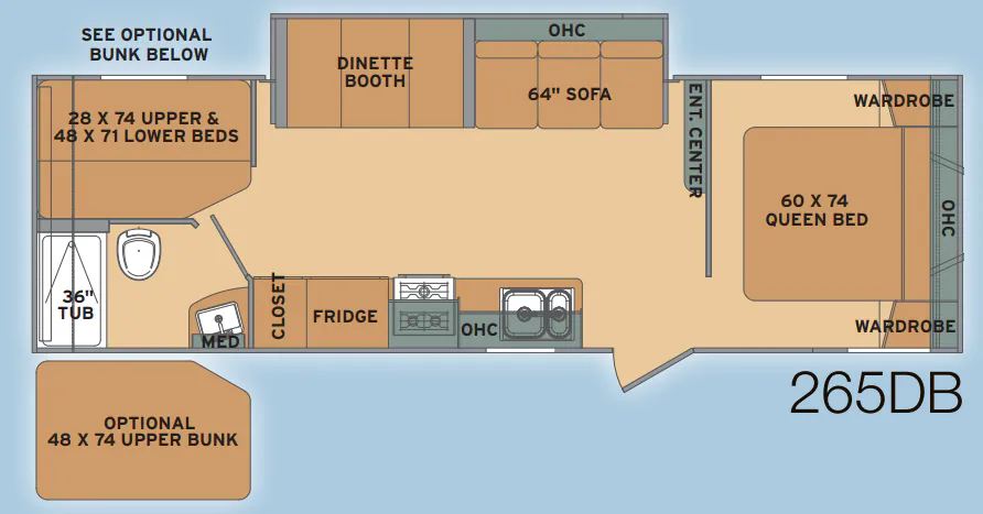 Shasta Flyte 265DB floor plan