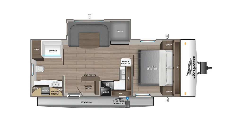 2023 Jayco Jay Feather 22RB floor plan