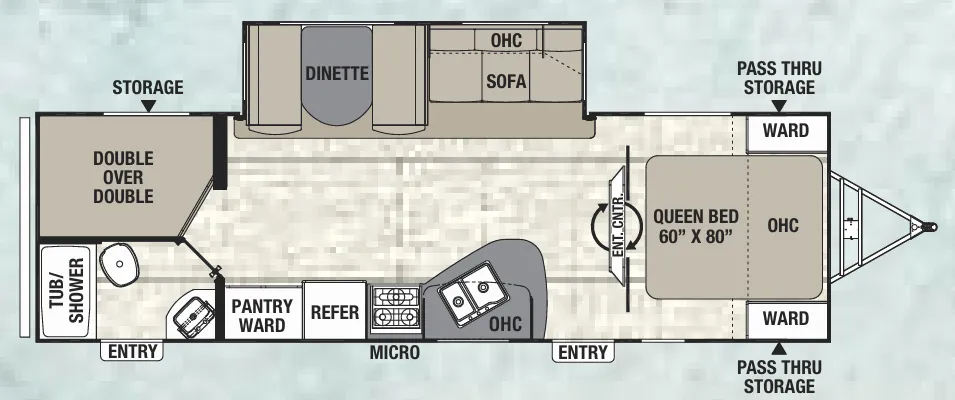 Coachmen Freedom Express Maple Leaf Edition 282 BHDSLE floor plan