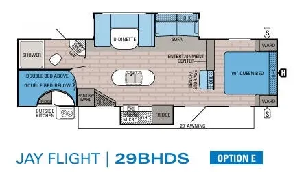 Jayco Jay Flight 29BHDS floor plan