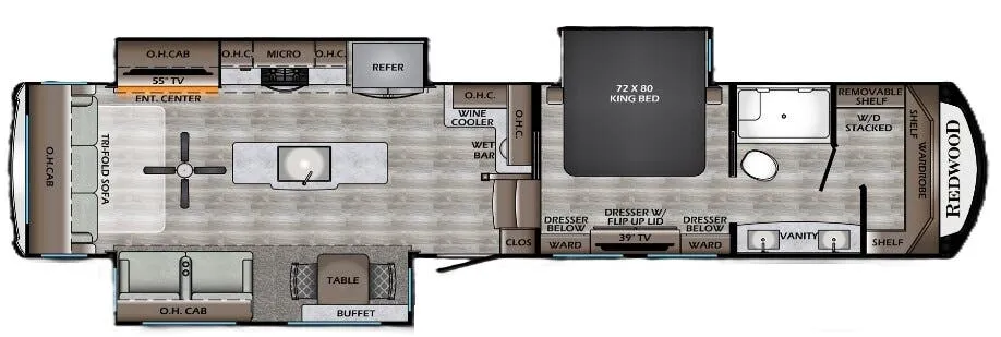 CrossRoads Redwood 3901WB floor plan