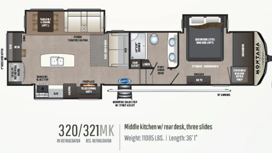 Keystone Montana High Country 321MK floor plan